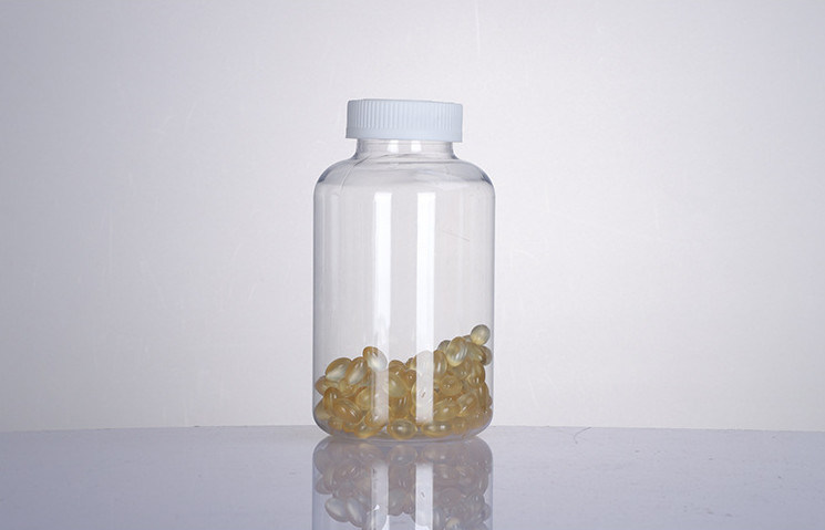 PET 10poz 300ml Clear Plastic Capsule Bottle With Child Resistant Cap